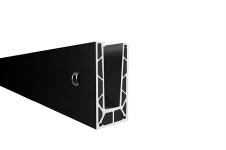 KM501 Alu Wall profil New Satin Anodized Black 5m